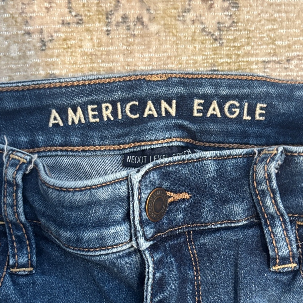 American Eagle Outfitters Women's Dark Blue Skinny Jeans